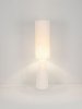 Lampa podłogowa stojąca lniana abażurowa biała rystykalna boho industrialna Luces Exclusivas